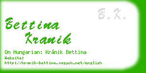 bettina kranik business card