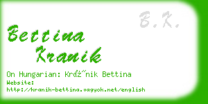 bettina kranik business card